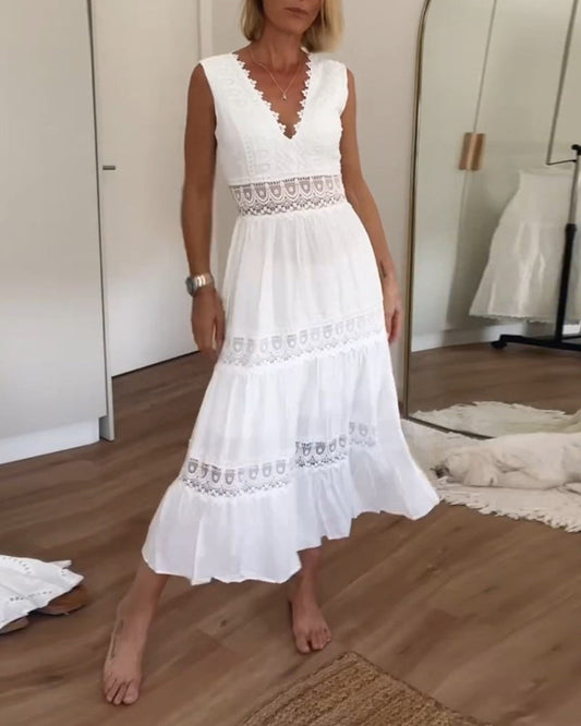 Clover – Kleid aus weißer Spitze
