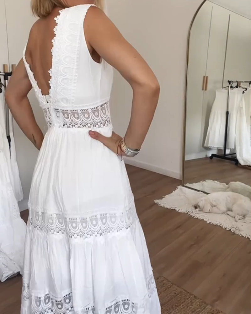 Clover – Kleid aus weißer Spitze